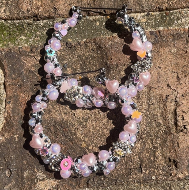 Pink Xoxo Hoops ππβ¨