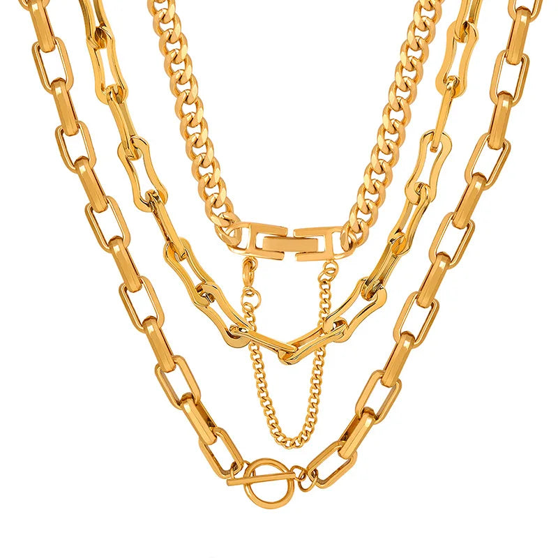 Golden Layers Chain Necklace