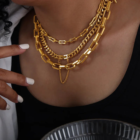 Golden Layers Chain Necklace