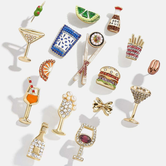 Sip & Snack Stud Set 🍸🍣🍹