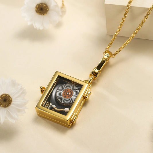 Spin the Magic Record Player Necklace🎶