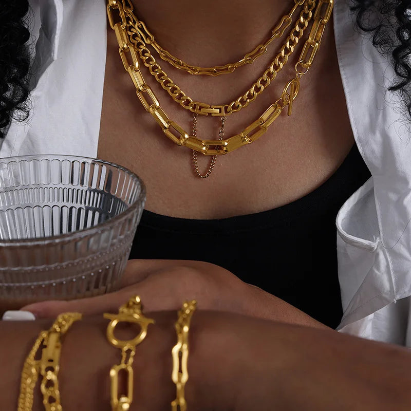 Golden Layers Chain Necklace