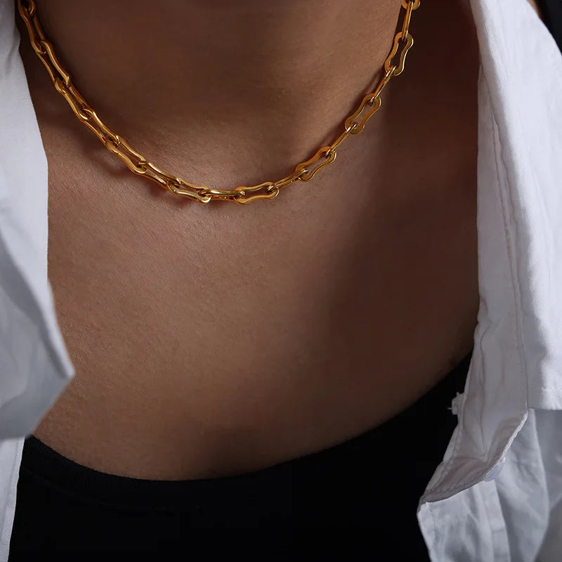 Golden Layers Chain Necklace