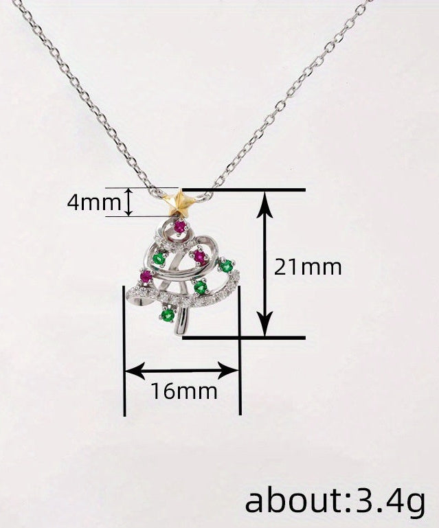 Crystal Christmas Tree Necklace
