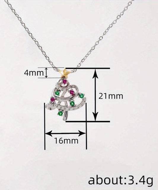 Crystal Christmas Tree Necklace