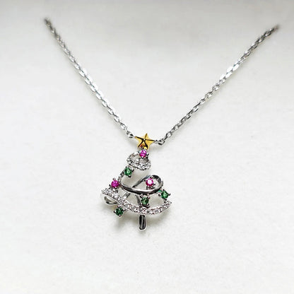 Crystal Christmas Tree Necklace