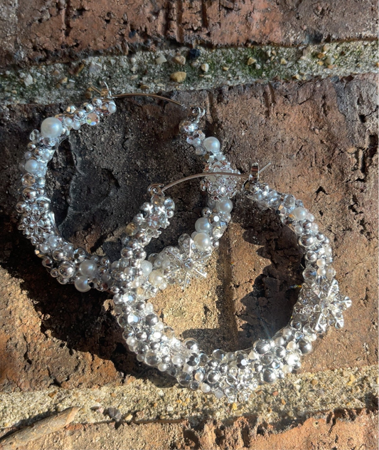 ❄️ Snowfall Sparkle Hoops