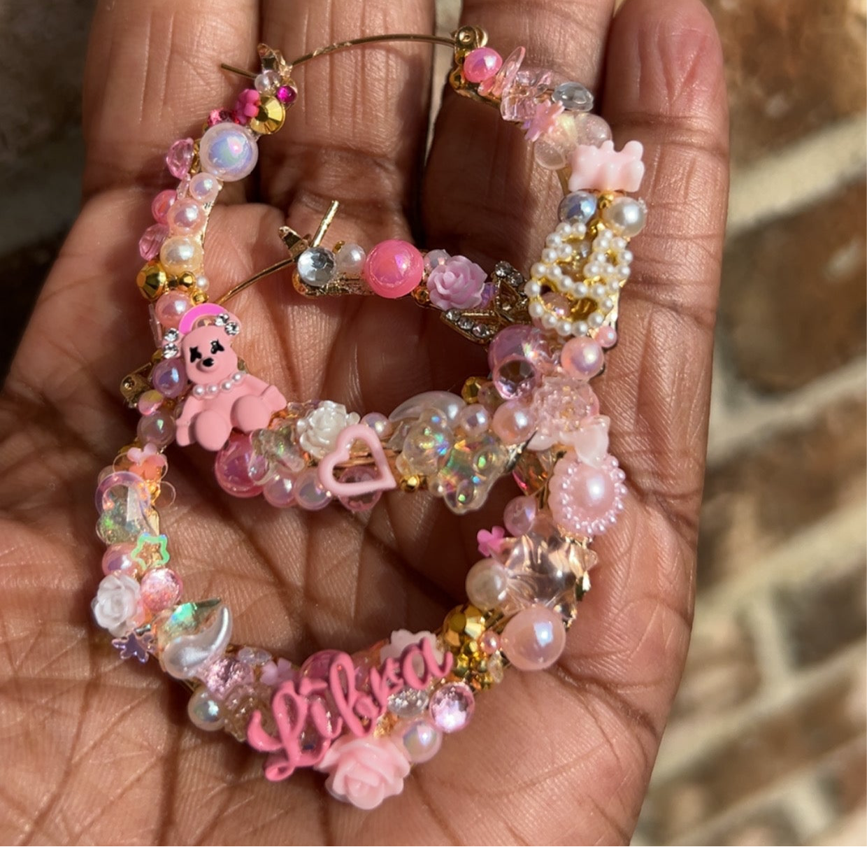Libra Blush Hoops 🌸