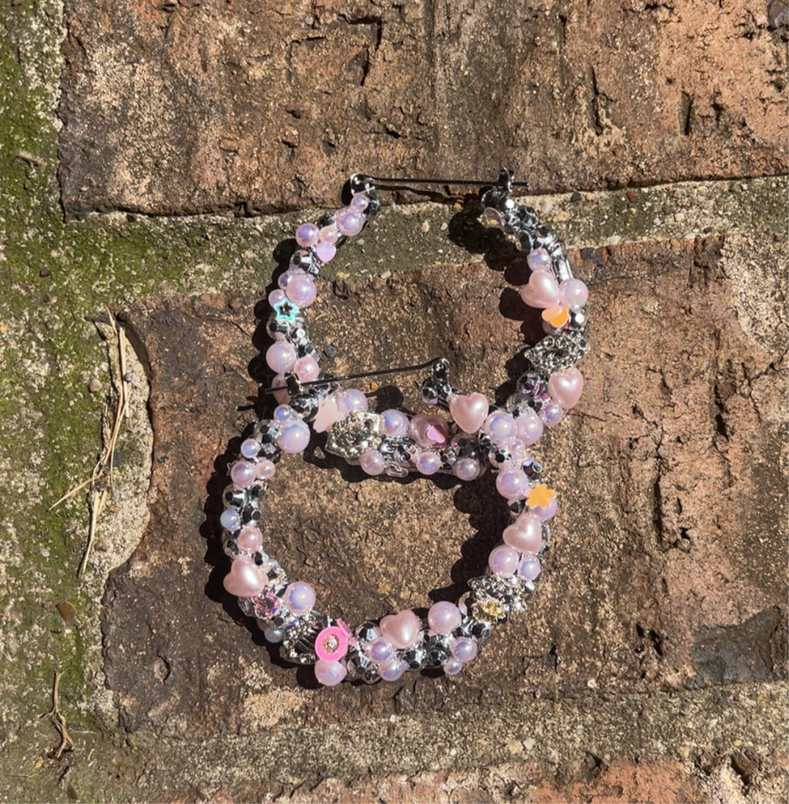 Pink Xoxo Hoops (50mm) 💕💋✨