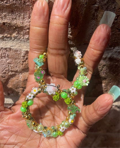 Avocado Bloom Garden Hoops🌸🥑(50mm)