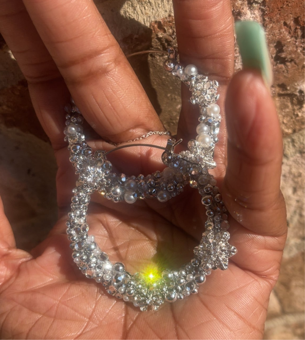 ❄️ Snowfall Sparkle Hoops
