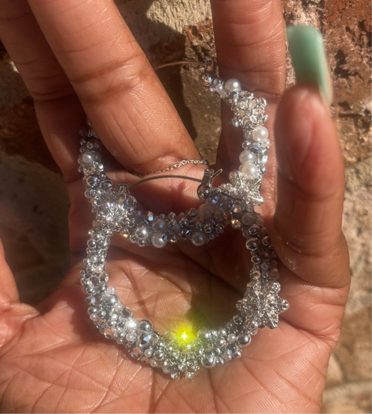 ❄️ Snowfall Sparkle Hoops