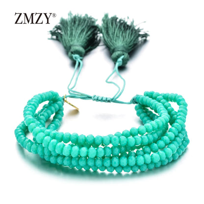 🌈 Boho Beaded Tassel Bracelet