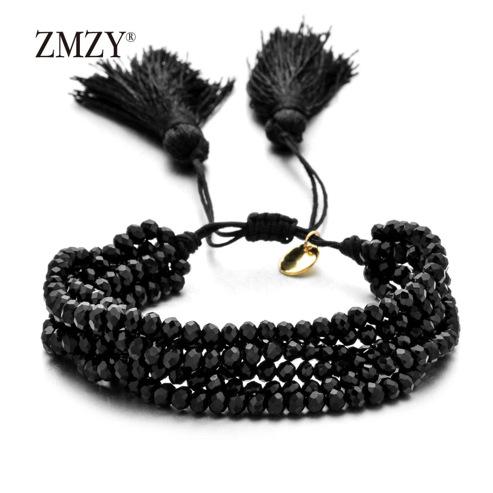 🌈 Boho Beaded Tassel Bracelet