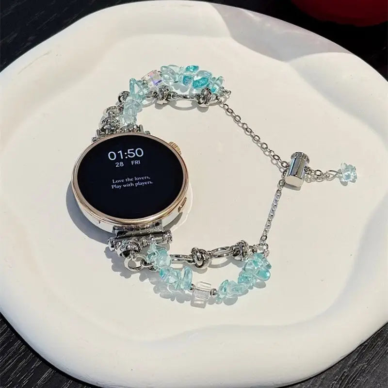 🌸 Crystal Gemstone Watch Band