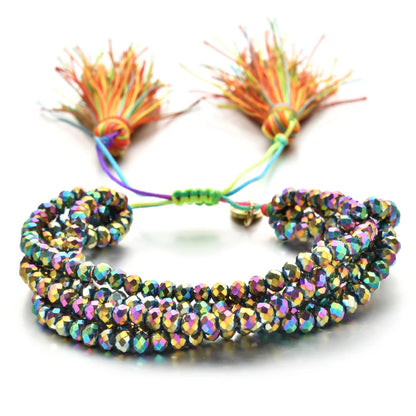 🌈 Boho Beaded Tassel Bracelet