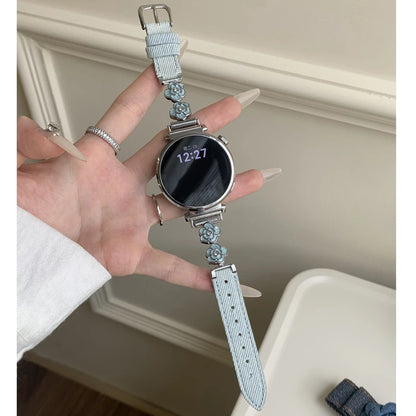 🌸 Denim Blossom Watch Band