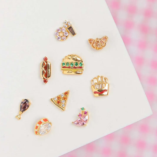 Snack Attack Stud Earrings 🍔🍟🍕