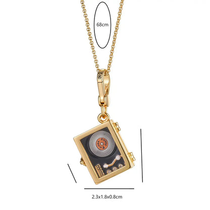 Spin the Magic Record Player Necklace🎶