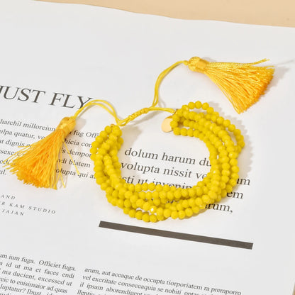 🌈 Boho Beaded Tassel Bracelet