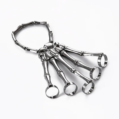 🖤 Skeleton Hand Statement Bracelet