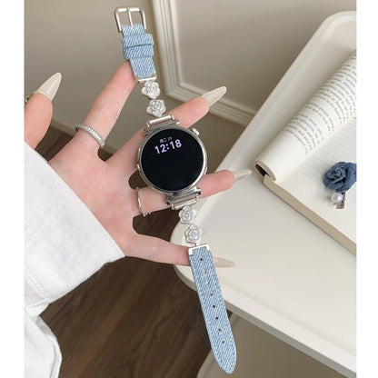 🌸 Denim Blossom Watch Band