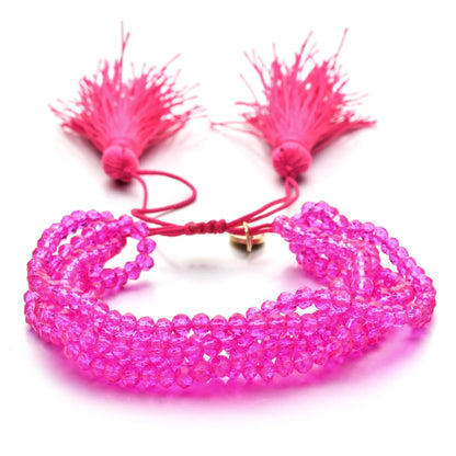 🌈 Boho Beaded Tassel Bracelet