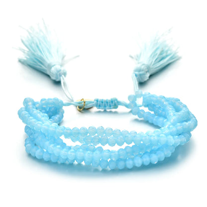 🌈 Boho Beaded Tassel Bracelet