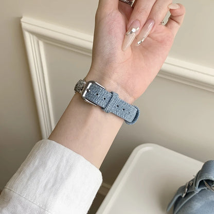 🌸 Denim Blossom Watch Band