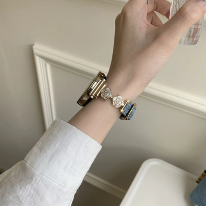 🌸 Denim Blossom Watch Band