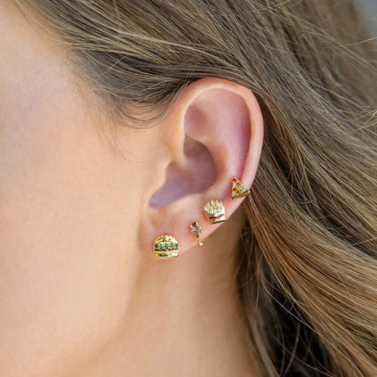 Snack Attack Stud Earrings 🍔🍟🍕