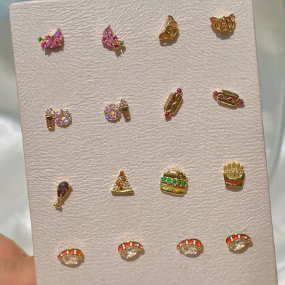 Snack Attack Stud Earrings 🍔🍟🍕