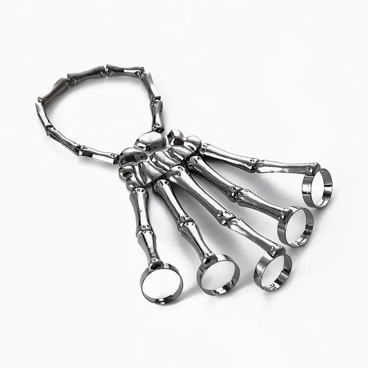 🖤 Skeleton Hand Statement Bracelet
