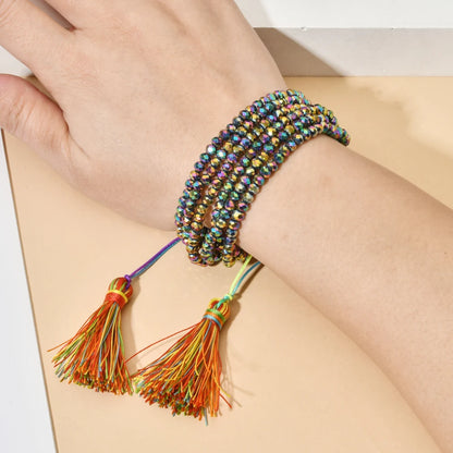 🌈 Boho Beaded Tassel Bracelet