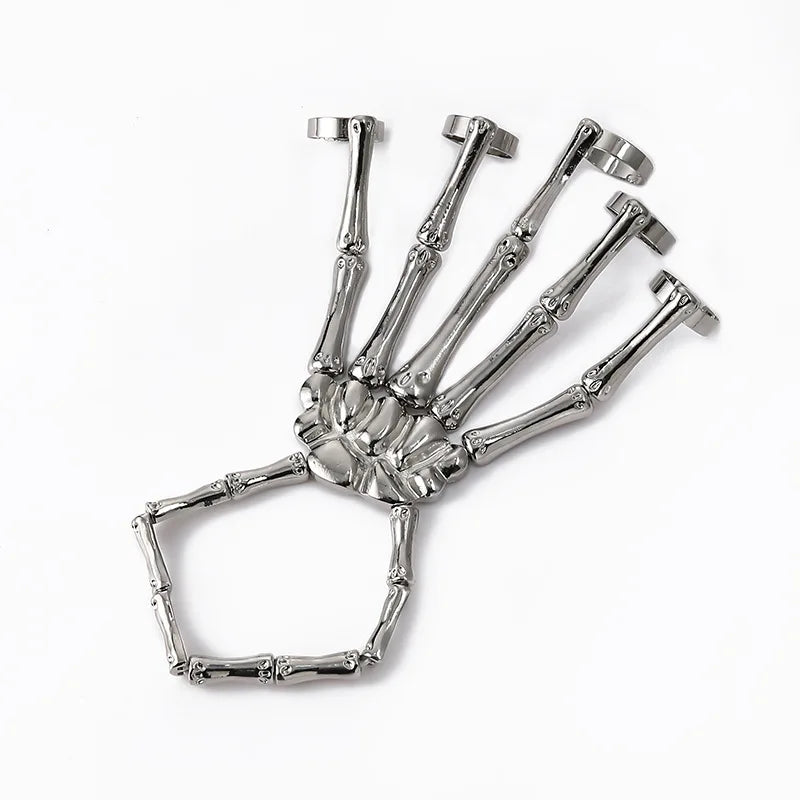 🖤 Skeleton Hand Statement Bracelet