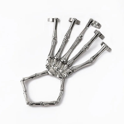 🖤 Skeleton Hand Statement Bracelet