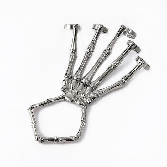 🖤 Skeleton Hand Statement Bracelet