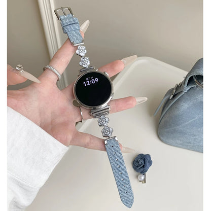 🌸 Denim Blossom Watch Band