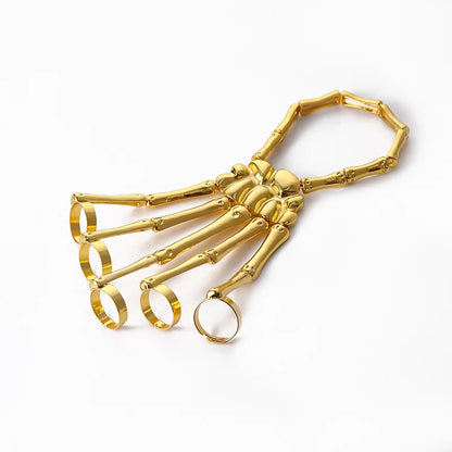 🖤 Skeleton Hand Statement Bracelet