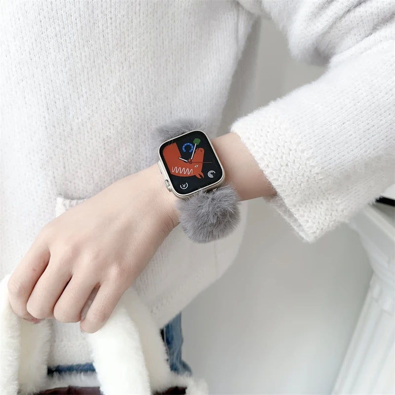 ⛄ Fuzzy Cozy Apple Watch Band