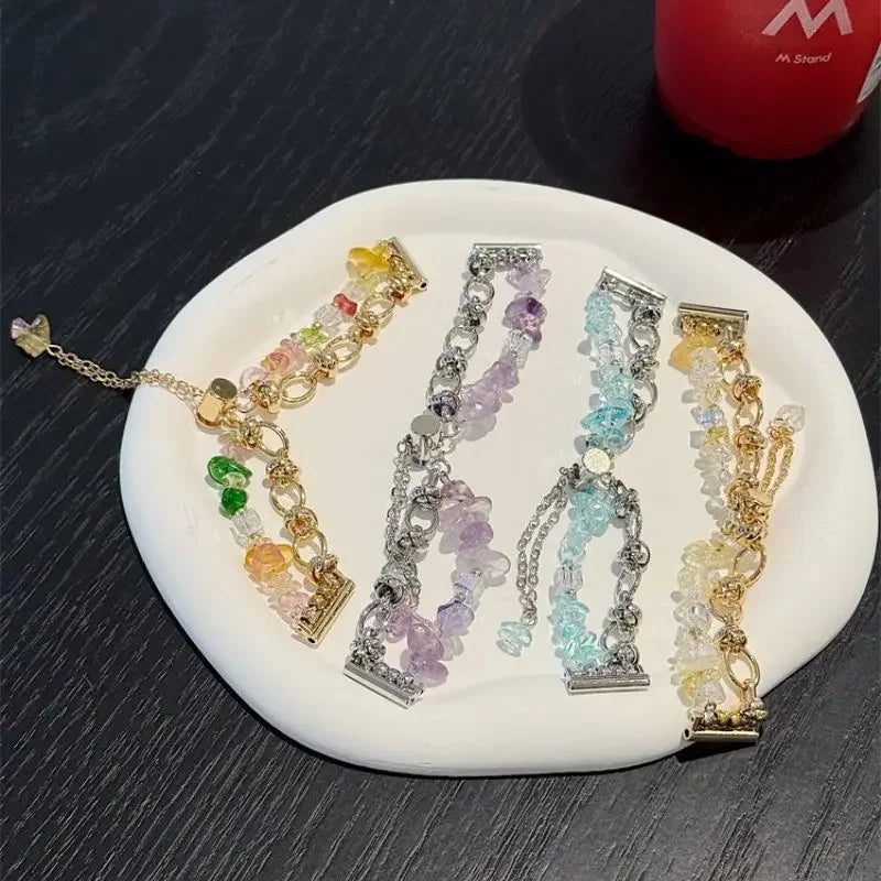 🌸 Crystal Gemstone Watch Band