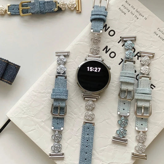 🌸 Denim Blossom Watch Band