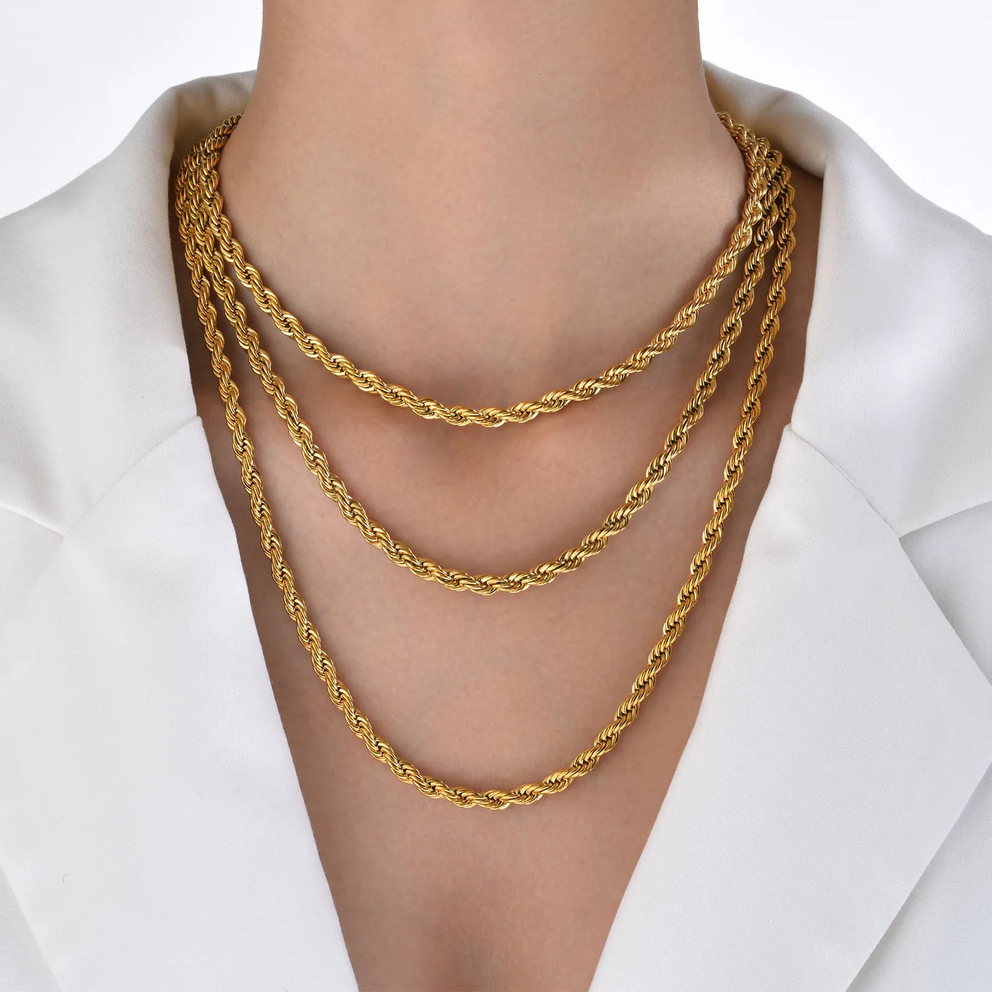 Golden Twist Rope Chain