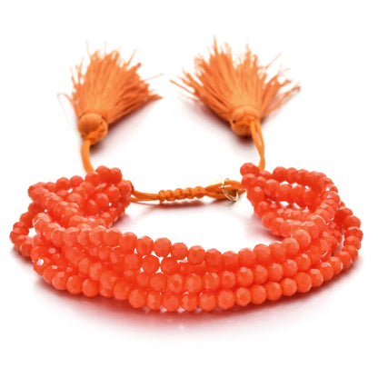 🌈 Boho Beaded Tassel Bracelet