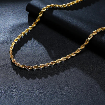Golden Twist Rope Chain