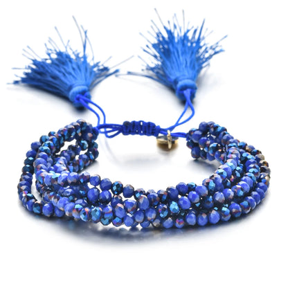 🌈 Boho Beaded Tassel Bracelet