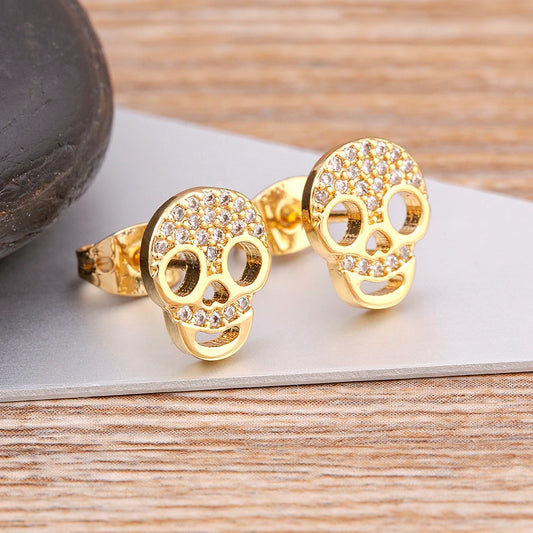 💀✨ Sugar Skull Stud Earrings