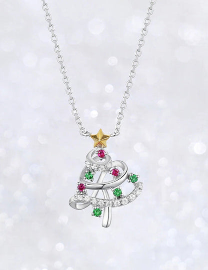 Crystal Christmas Tree Necklace
