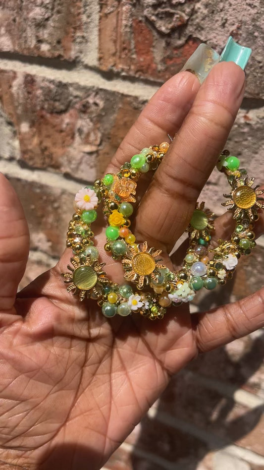 🌞 Sunlit Meadow Hoops (60mm)